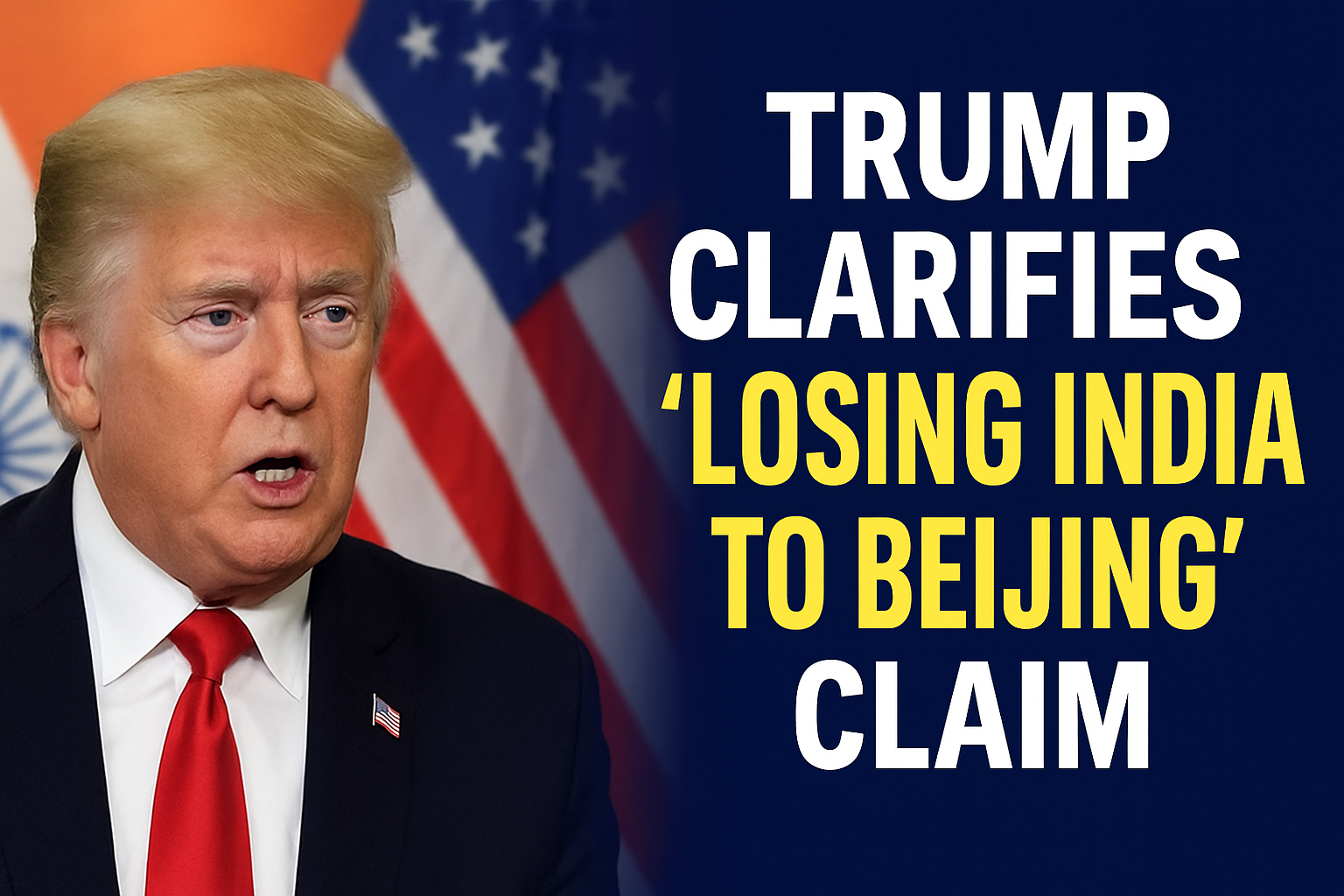 trump losing india to beijing